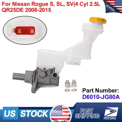 1x Cilindro Maestro de Freno Nuevo Para Nissan Rogue 2008-2015 D6010-JG80A D6010-JG80A Foto 1 de 4