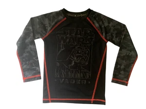 Kids Star War T-shirt Color Black Size 5/6 Long Camouflaged Sleeves Graphics - Picture 1 of 10