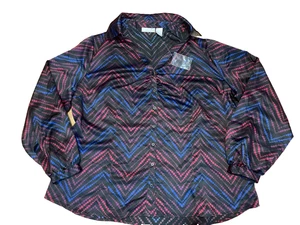 BLUSA ELEGANTE WORTHINGTON Colores Vibrantes Abotonados y Mangas Largas 2X (52X30 - Imagen 1 de 4