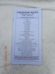 CHEPSTOW RACECARD   3  AUGUST 1997 - Picture 1 of 1