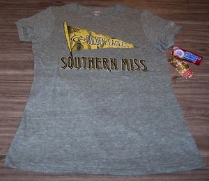 WOMEN'S TEEN SOUTHERN MISS UNIVERSITY Golden Eagles T-SHIRT LARGE NEW w/ TAG - Picture 1 of 3