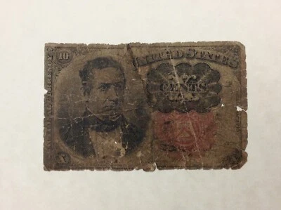 ~  TEN 10 CENTS FIFTH / 5TH ISSUE FRACTIONAL CURRENCY MEREDITH - FREE SHIPPING - Image 1 of 2