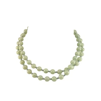 Collar antiguo de cuentas de jade de exportación china joyería de piedras preciosas verdes Foto 1 de 4