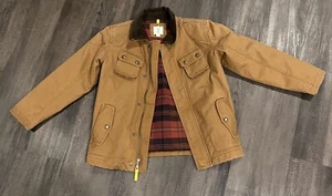 Vtg. Youth Chore Coat Lands End Insulated Canvas Jacket Sz 7 Corduroy Barn Boys - Picture 1 of 12