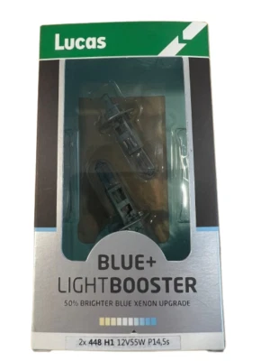 LUCAS H1 BLUE LIGHTNING INTENSE HEADLIGHT BULB 50% BRIGHTER XENON LLX448BL50X2 - Image 1 of 4