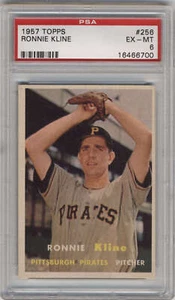 1957 Topps #256 Ron Kline PSA 6 Pirates - Picture 1 of 2