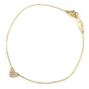 Pulsera AHKAH corazón pavé VC0108010500 10 puntos diamante oro amarillo 750 (18K) - Imagen 1 de 7