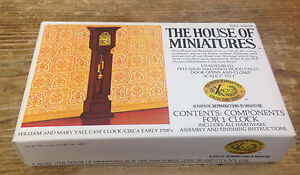 Vintage Doll Dollhouse House Miniatures 40018 William Mary Tall Case Clock Model