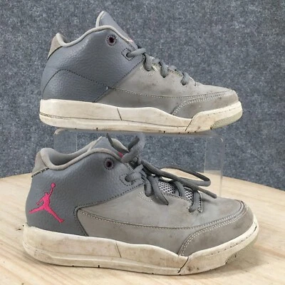 Nike Shoes Youth 2 Air Jordan Flight Running Sneakers Gray Round Toe 820251-009 - Image 1 of 4