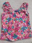 Tracy Feith for Target, Bight Floral Shirt Tank Top Size XS Retro Print Fun Pink