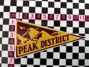 Retro Peak District Holiday Pennant Retro Classic Car Window Travel Sticker - Picture 1 of 1