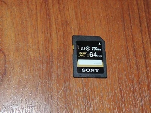 OEM Genuine Sony 64GB SDXC I Memory Card - Class 10 - 70 MB/S - SF-64UY2 - Picture 1 of 1