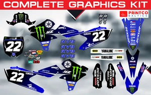 Yamaha YZ YZF 125 250 450  2013-2025 complete graphics kit 21 mil - Picture 1 of 9