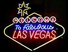 Welcome to Fabulous Las Vegas 24"x20" Neon Sign Light Lamp Casino Poker Display