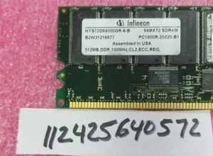 512MB DDR DDR1 PC PC1600R DDR200 1600 200 CL2 184PIN ECC-REG RDIMM 64X4 - Picture 1 of 1