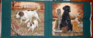 Blocchi cuscini pannello tessuto cane Labs Labrador Retriever & Hound vintage 1999 - Foto 1 di 5