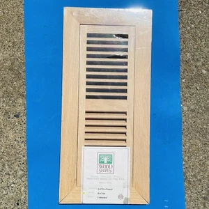 Grooved Wood Vent Covers 4x12 Pre Framed Red Oak Unfinished Wood Shapes - Picture 1 of 11
