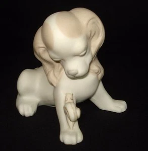 LLADRO COLLECTIBLE SPANIEL DOG W/ SNAIL PROTOTYPE PP102 MATTE PORCELAIN MINT - Picture 1 of 11