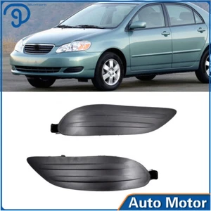 Left & Right Side Black Fog Light Cover W/o Hole For 2005-2008 Toyota Corolla - Picture 1 of 8