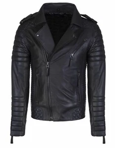 HOT! New Stylish Men's Black Leather Jacket 100% Soft Lambskin Causal CustomMade - Picture 1 of 6