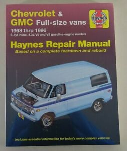 Manuel de Réparation Chevrolet G20/G30 Van + GMC Vandura, Année 1968 - 1996