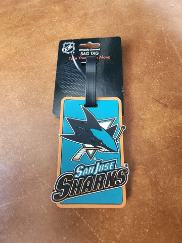Officially Licensed San Jose Sharks Luggage Bag Tag Cover