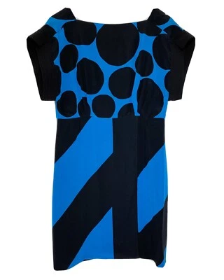 GUCCI • RUNWAY listra de bolinhas de seda azul brilhante tamanho. 44 - TÃO RARO E DIFÍCIL DE ENCONTRAR - Imagem 1 de 4