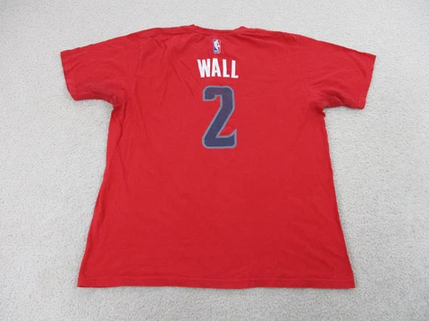 Washington Wizards Shirt Adult Large Red White Basketball John Wall Adidas Men * Cover