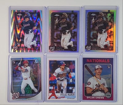 [6] DYLAN CREWS 2025 TOPPS CHROME ROOKIE RAYWAVE NEGATIVE HERITAGE RC Q4597 - Image 1 of 2