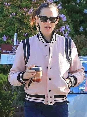 American Actress Jennifer Garner Pink Jacket - Image 1 of 4