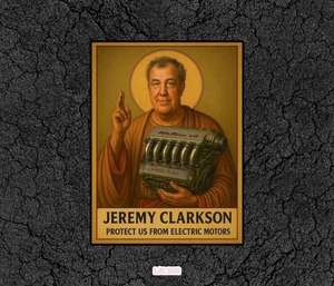Jeremy Clarkson Sticker - Protect Us From Electric Motors - Fun Car Sticker - Picture 1 of 3
