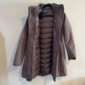 Patagonia Tres Down 3 in 1 Parka H2no Dusky Brown Purple Women's Size Medium - Picture 1 of 10