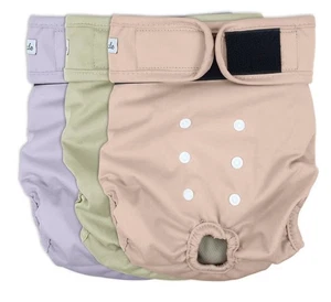 Grecle wiederverwendbare Hundewindeln weiblich 3 Stück, Premium waschbares Bauchband - M - Bild 1 von 7