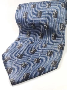 Cravatta JOSEPH ABBOUD made in ITALY 100% seta blu NUOVA - Foto 1 di 4