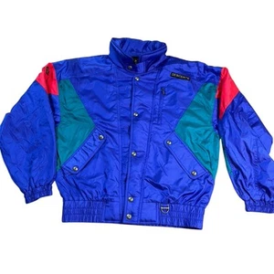 Vintage Mens Descente Ski Jacket Purple/Blue  Green Red Men’s Size Large Great! - Picture 1 of 17
