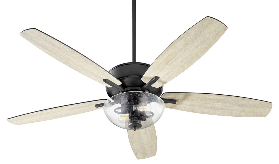 Quorum International 7052-2 Breeze 52" 5 Blade LED 室内天花板 - 黑色 — 第 1/4 张图片