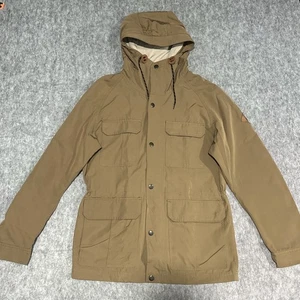 H&M Jacket Men's Brown Field Light Parka Full Zip Hooded Fisherman - Size S - Picture 1 of 15