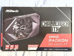Used ASRock Radeon RX 6600 Graphics Board Challenger ITX 8GB RX6600XT CLI 8G - Picture 1 of 4