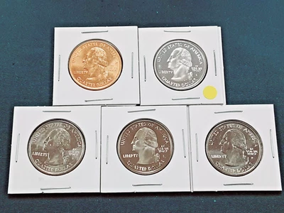2001 North Carolina State Quarters Set! 5 Different coins! 1 90% silver!!   L53 - Image 1 of 3