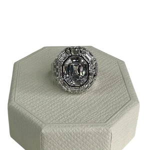 Swarovski Mesmera cocktail ring Octagon cut, White, Rhodium plated 58 / 8 - Picture 1 of 11