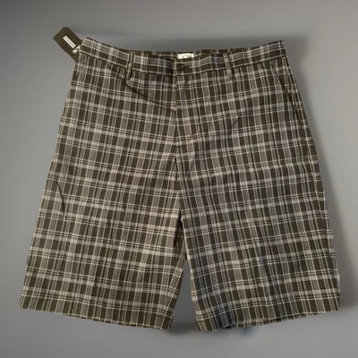 Adidas Men’s 36 MCC Plaid Golf Shorts Gray Black Flat Front Performance NWT - Image 1 of 4