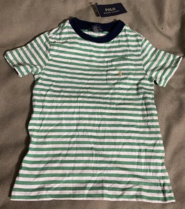 NEU MIT ETIKETT "POLO" RALPH LAUREN T-SHIRT SÄUGLING KLEINKIND 3/3T gestreift STREIFEN S/S $ 22,50 - Bild 1 von 5