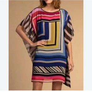 Trina Turk NWT Theodora Colorful Graphic Kaftan Dress Extra Small XS (box 12) - Picture 1 of 11