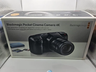 Blackmagic Pocket Cinema Camera 4K Great SmallRig Cage, 3 Batteries, And Grip - Image 1 of 4