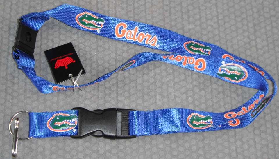 NCAA Florida Gators Logo on Blue Lanyard 23" Long 1" Wide by Aminco - Image 1 of 1