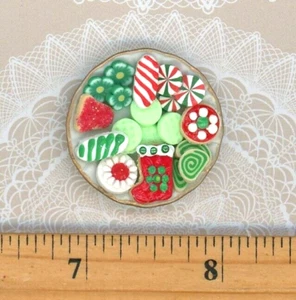 Puppenhaus Miniatur weißer Glasteller Sues Weihnachtsplätzchen # 1132 - Bild 1 von 2