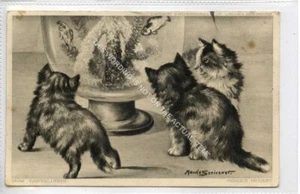 (Gb1541-483) Maude Scrivener Art, Cats and Goldfish 1906 VG - Picture 1 of 2
