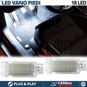 2 Luci LED Vano Piedi Per Audi A5 8T LED Interni Bianco GHIACCIO CANbus NO ERROR - Foto 1 di 8