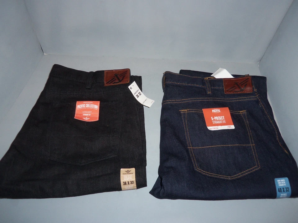 38x32 or 38x34 Men's Dockers 5-Pocket D2 Straight Fit Stretch Black Jeans NWT - Image 1 of 1