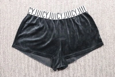 Pantalones Cortos Juicy Couture Y2K Terciopelo Estrás Para Mujer S Negros Cómodos Moda Sexy Foto 1 de 4